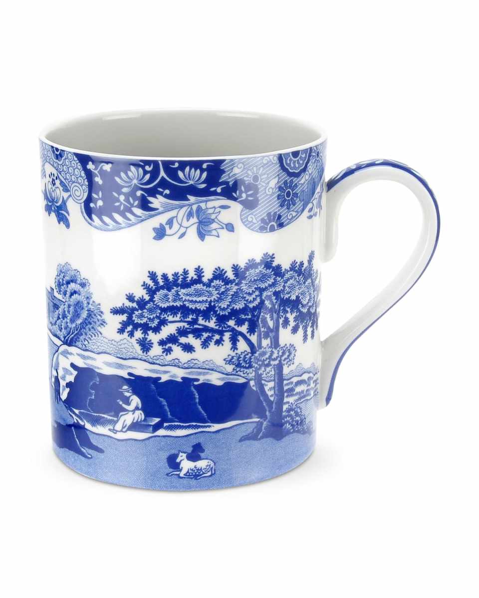 Blue Italian Mugs, Set of 4