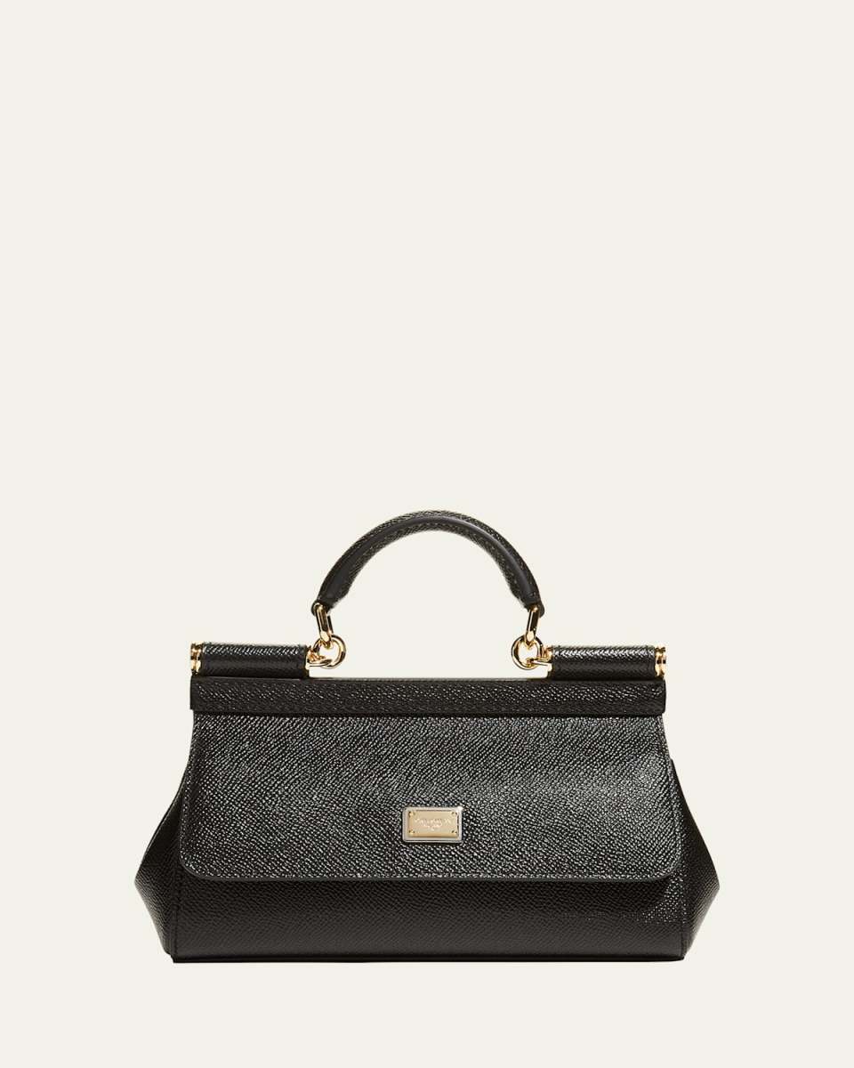 Sicily Small Leather Top-Handle Bag