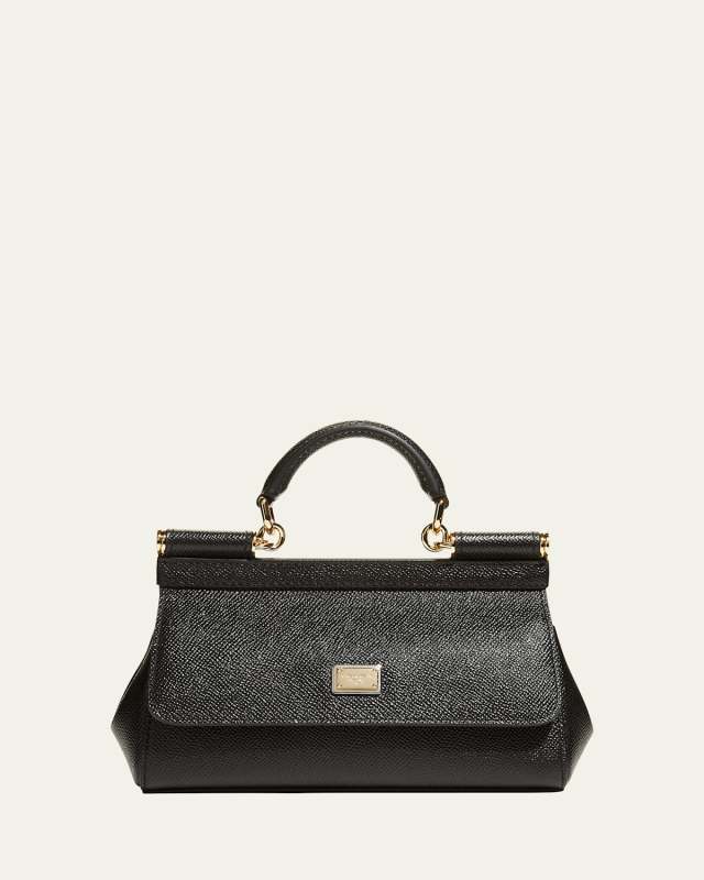 Sicily Small Leather Top-Handle Bag