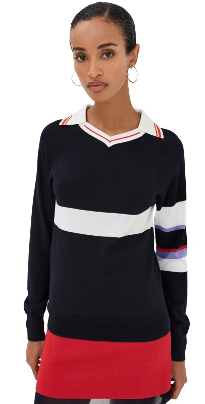Wales Bonner Calm Polo Navy/White
