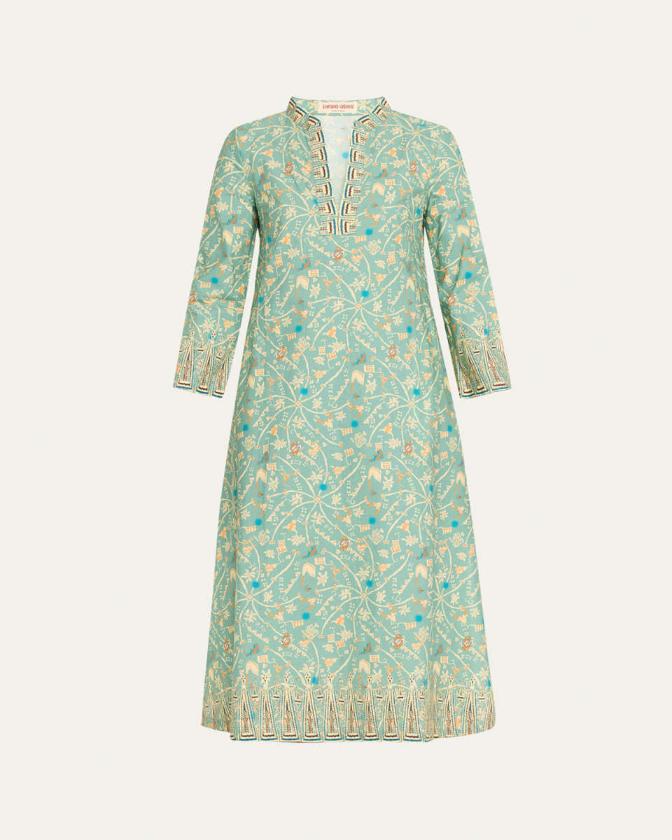Giada Long Girandole Printed Caftan