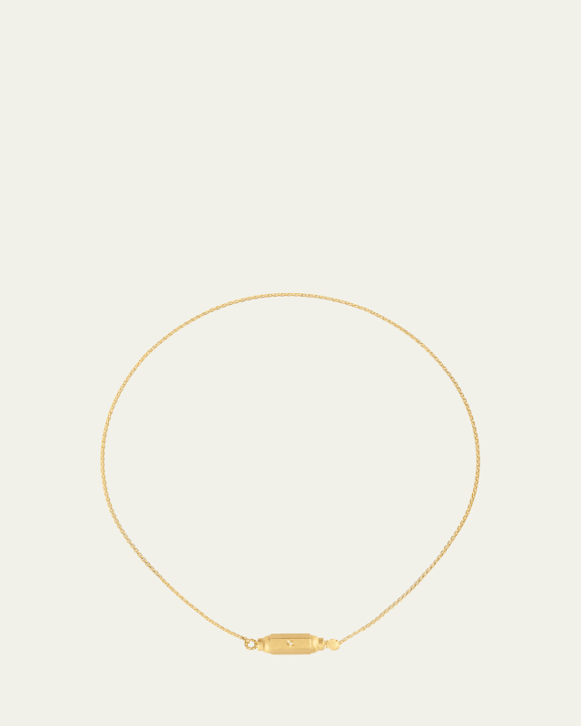 Micro Coco 18K Yellow Gold Diamond Necklace