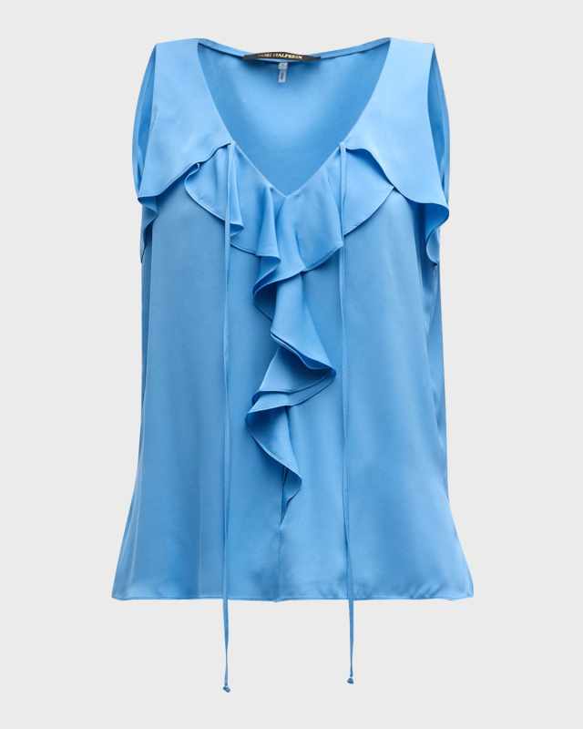 Demy Sleeveless Ruffle Blouse