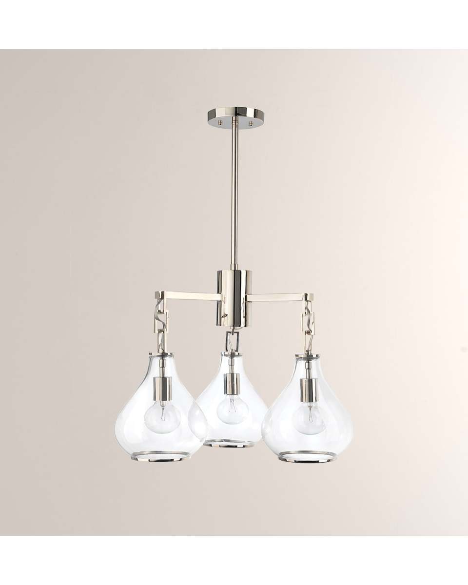 Tear Drop 3-Arm Chandelier