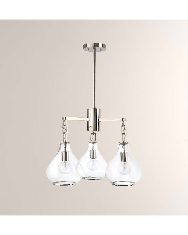 Tear Drop 3-Arm Chandelier