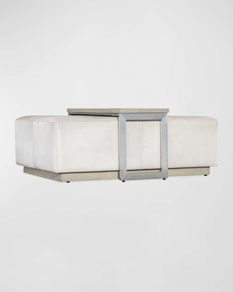 Bridged Hair on Hide Cocktail Table