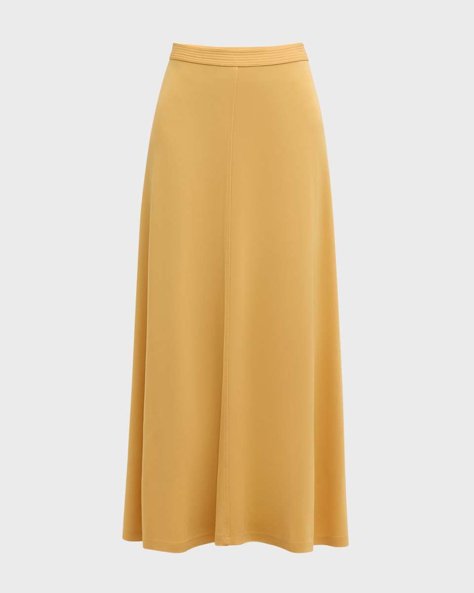 Fluid Jersey A-Line Maxi Skirt