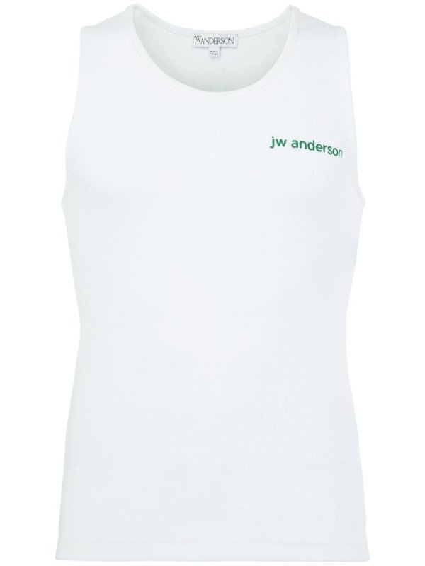 embroidered jersey tank top