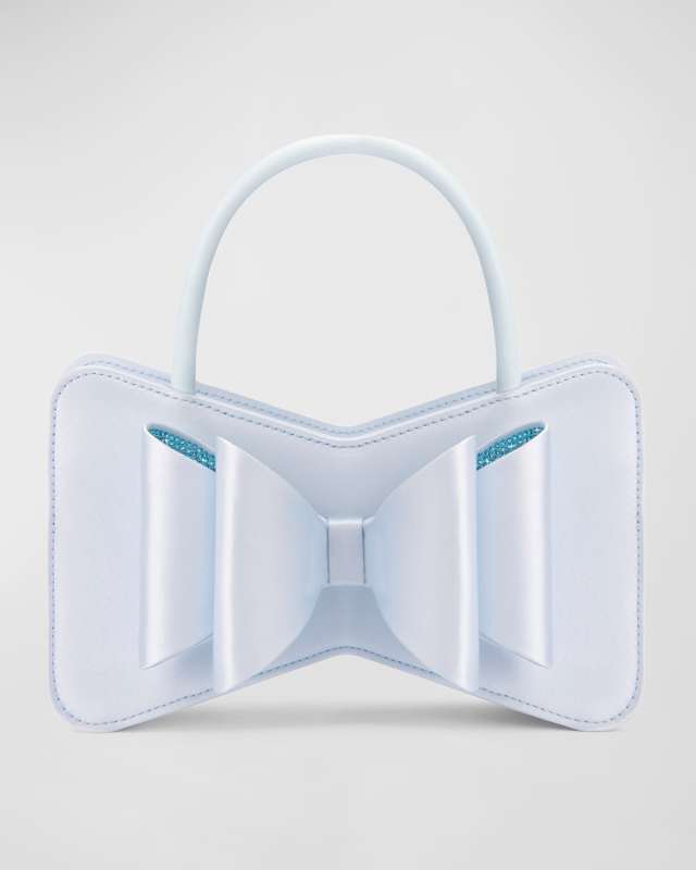 Le Cadeau Medium Bow Satin Top-Handle Bag