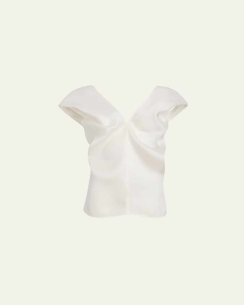 Ami Slouched Silk Top