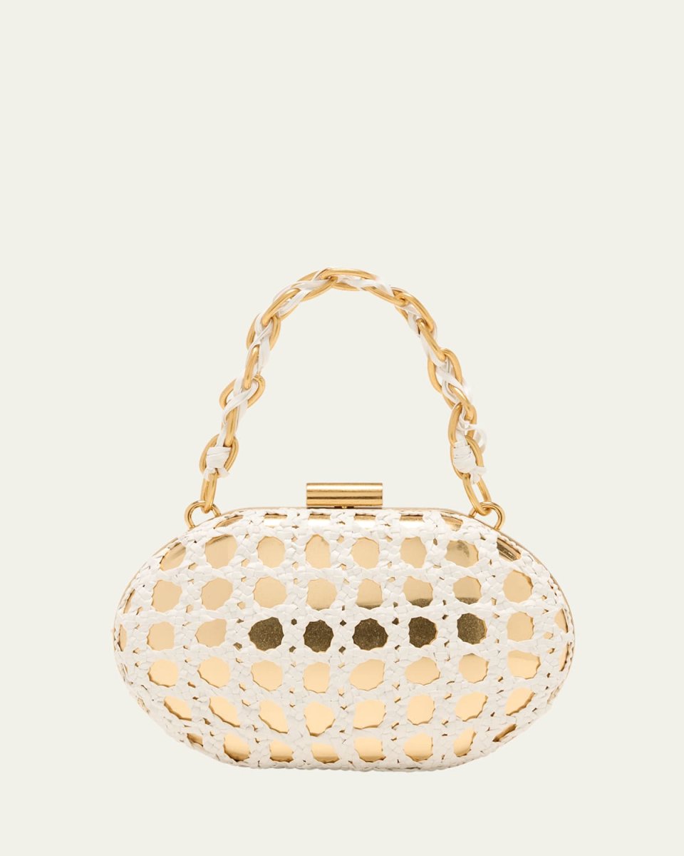 Sol Macrame Leather Clutch Bag