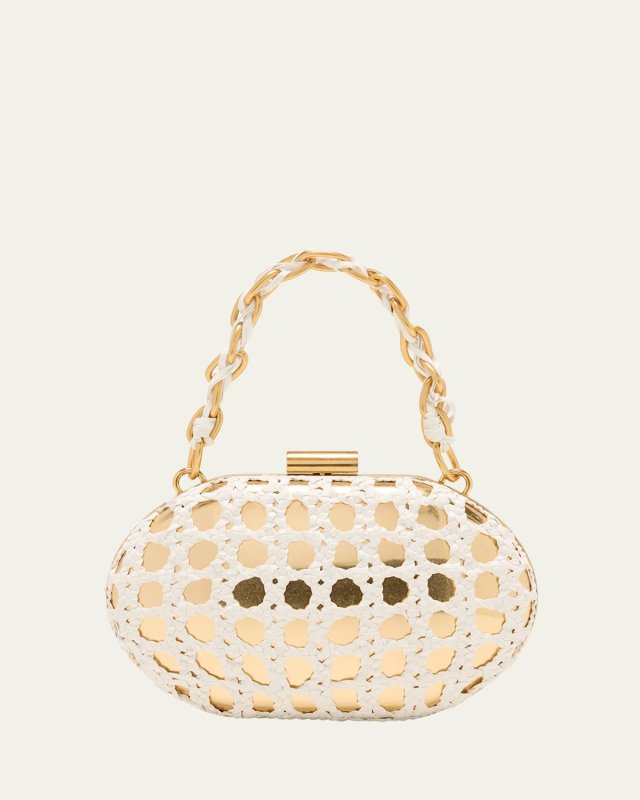 Sol Macrame Leather Clutch Bag
