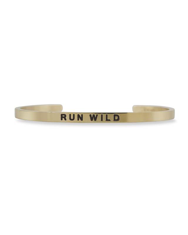 Girl's Run Wild Engraved Bangle Bracele