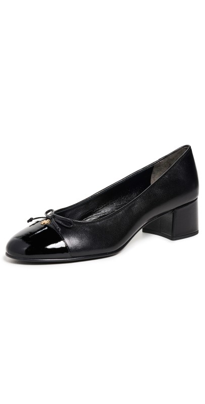 Tory Burch 45mm Cap Toe Pumps Perfect Black / Perfect Black