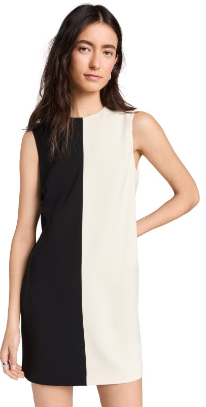 Theory Split Shift Dress Black/Rice