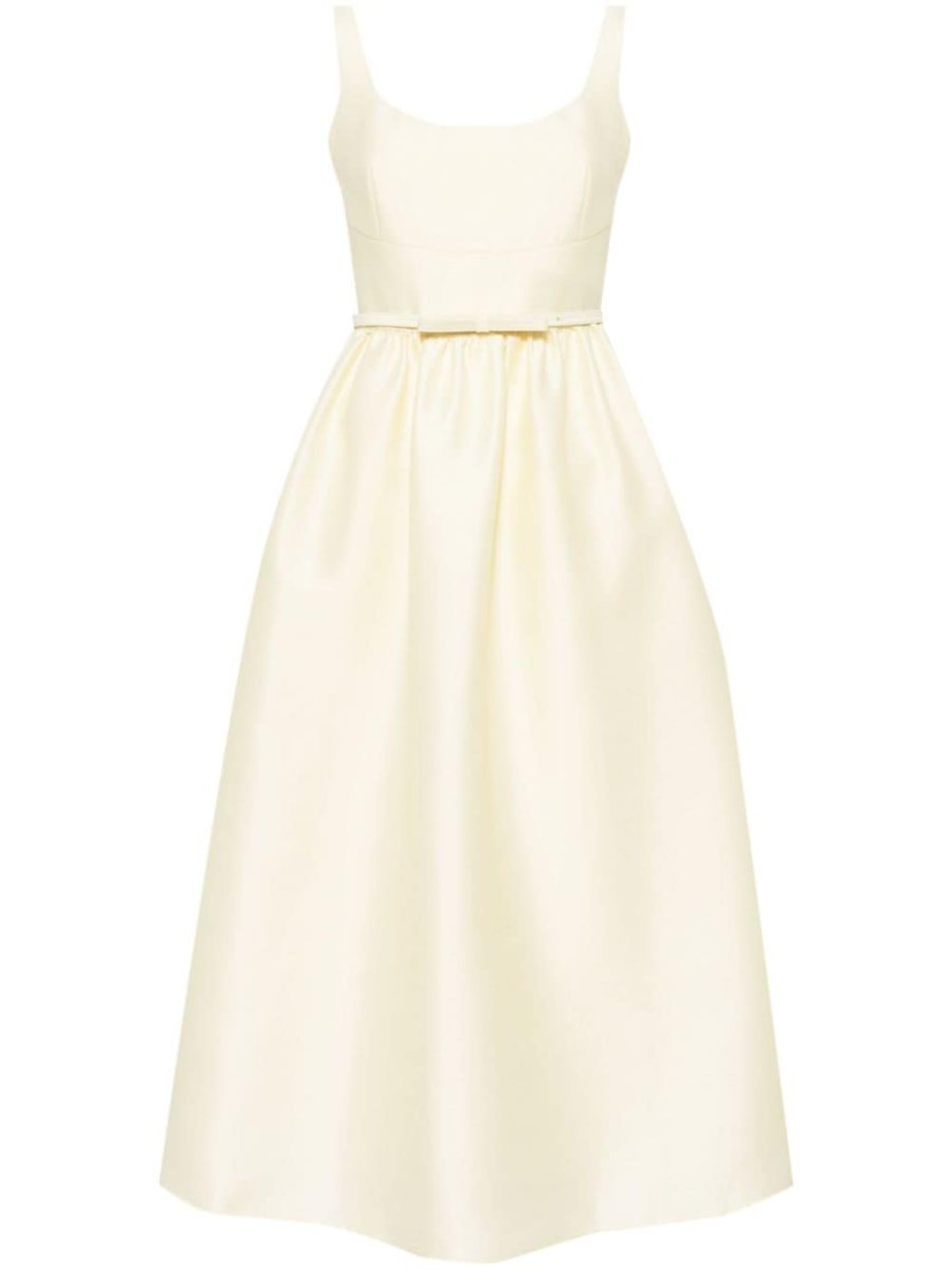 scoop-neck midi dress