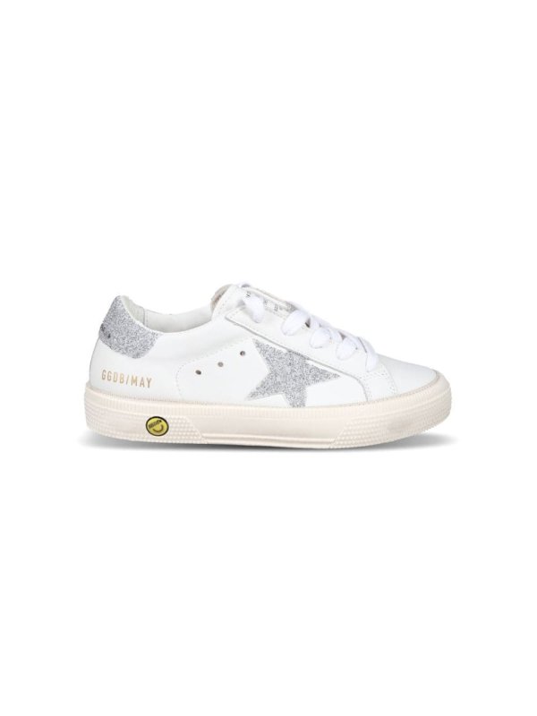 May glitter-detailing leather sneakers
