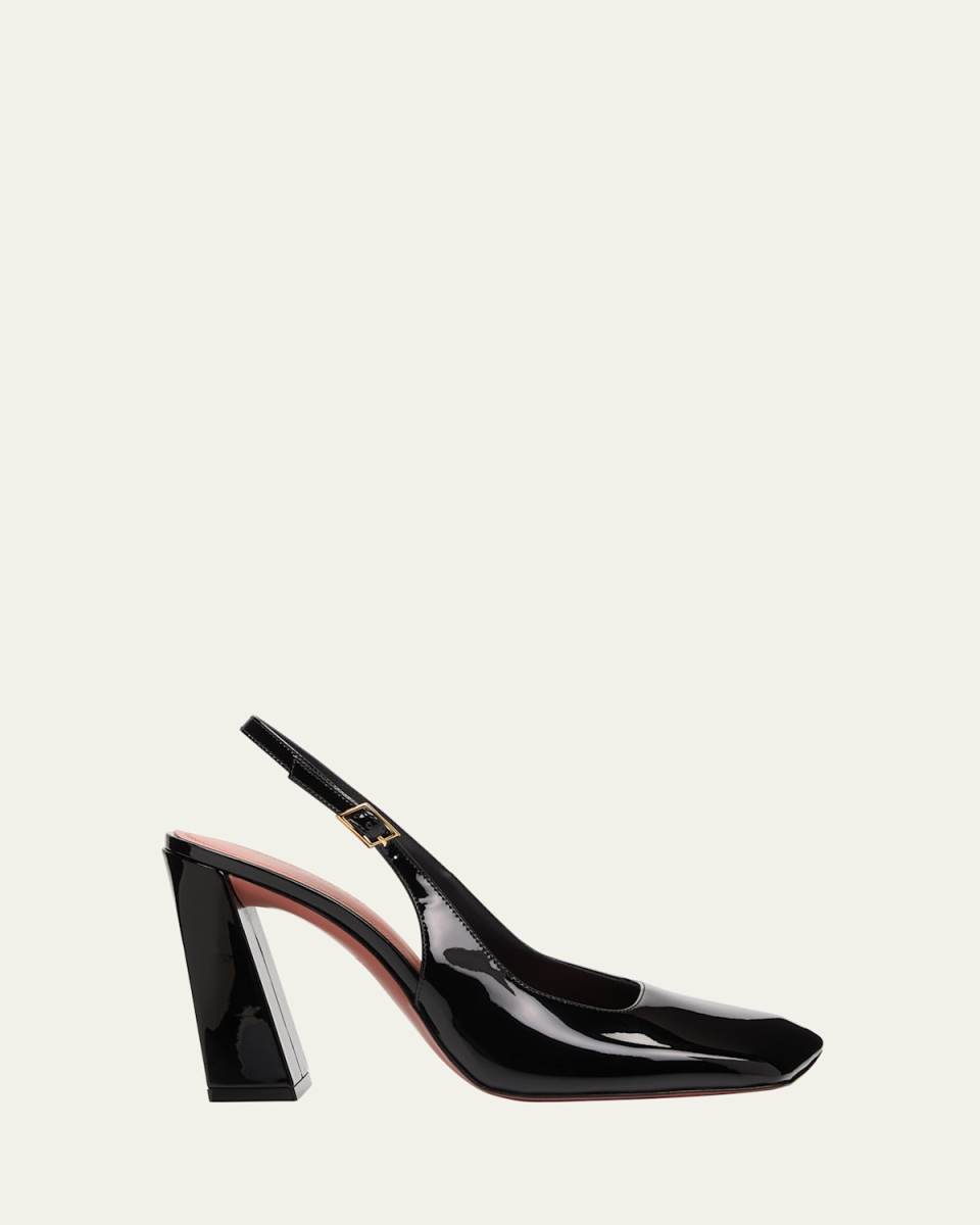 Charlotte Patent Leather Slingback Pumps