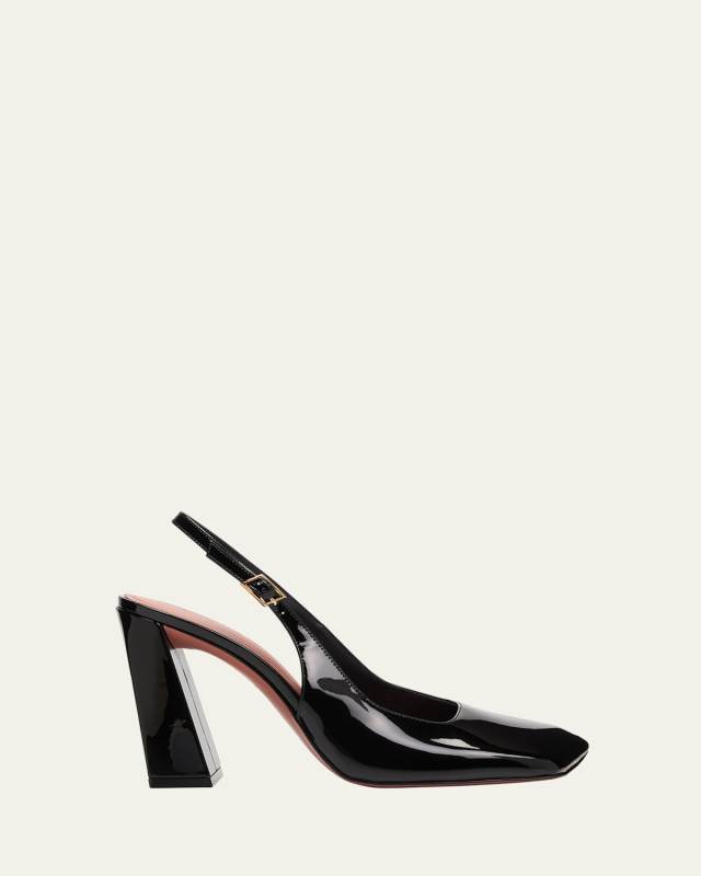 Charlotte Patent Leather Slingback Pumps