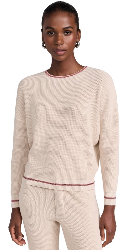 Still Here Knit Crew Neck Sweater Bone
