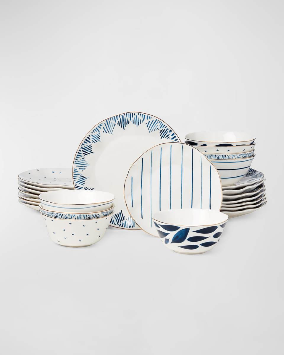 Blue Bay 24-Piece Dinnerware Set, Service for 8