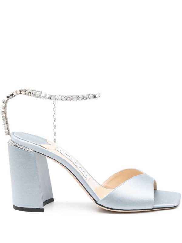 Saeda 80mm crystal-strap sandals