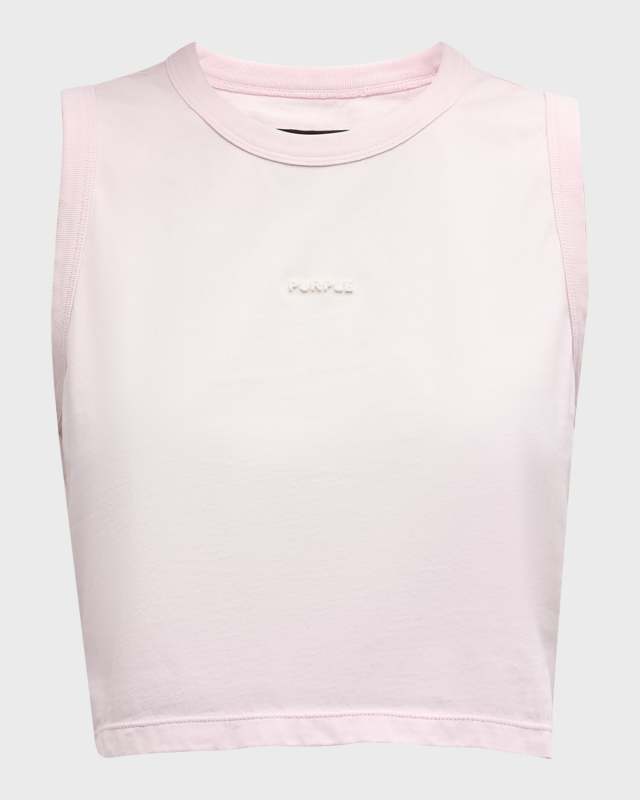 Logo Cropped Jersey Muscle T