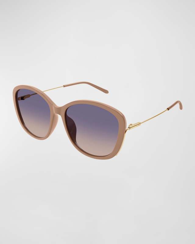 Gradient Round Acetate Sunglasses