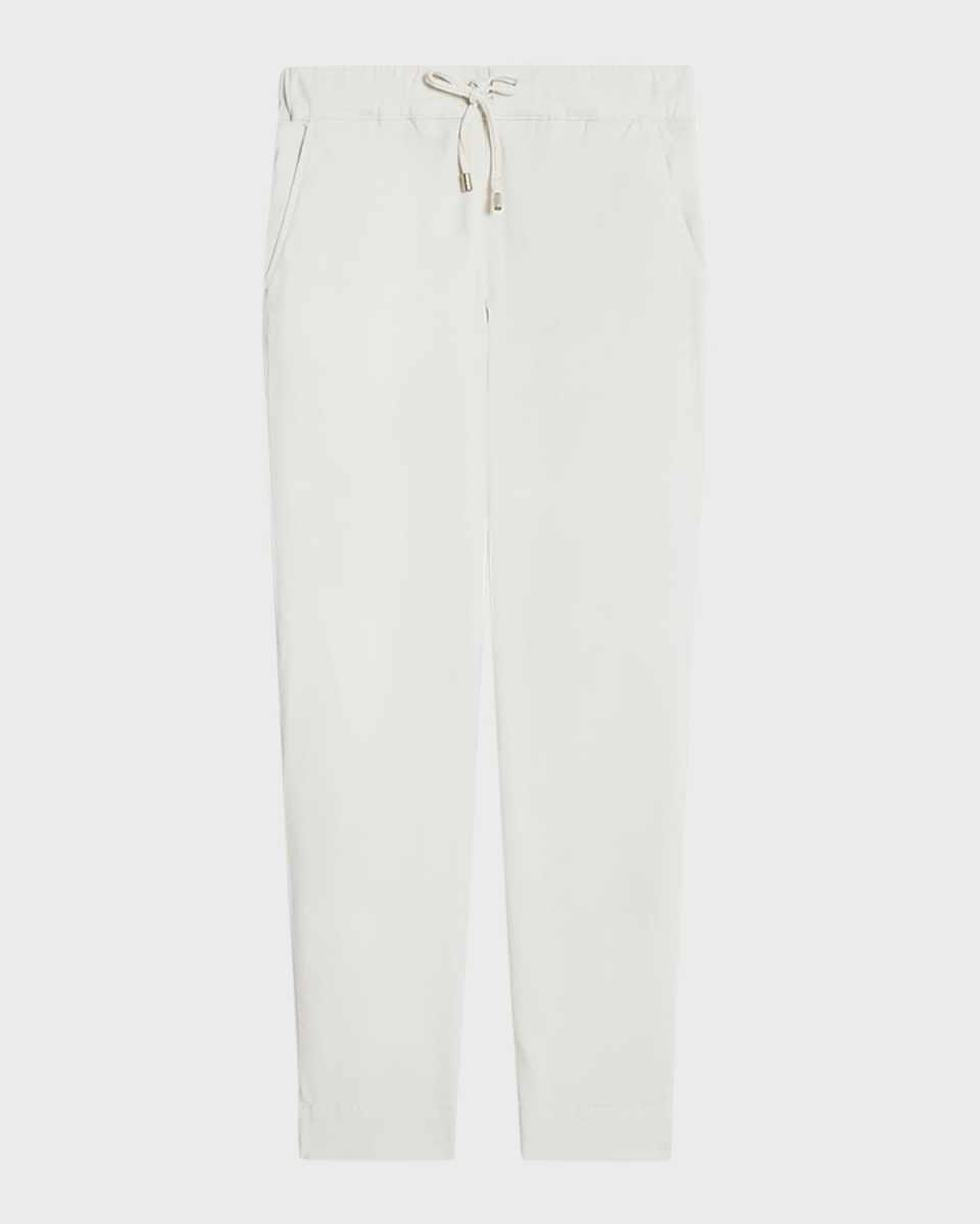 Terreno Cropped Stretch Cotton Joggers