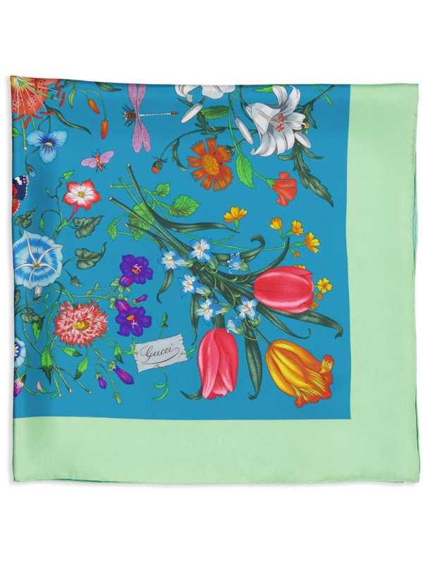 Flora-print scarf