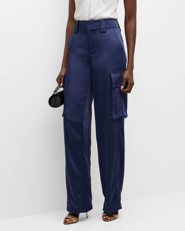Bryan Satin Cargo Pants