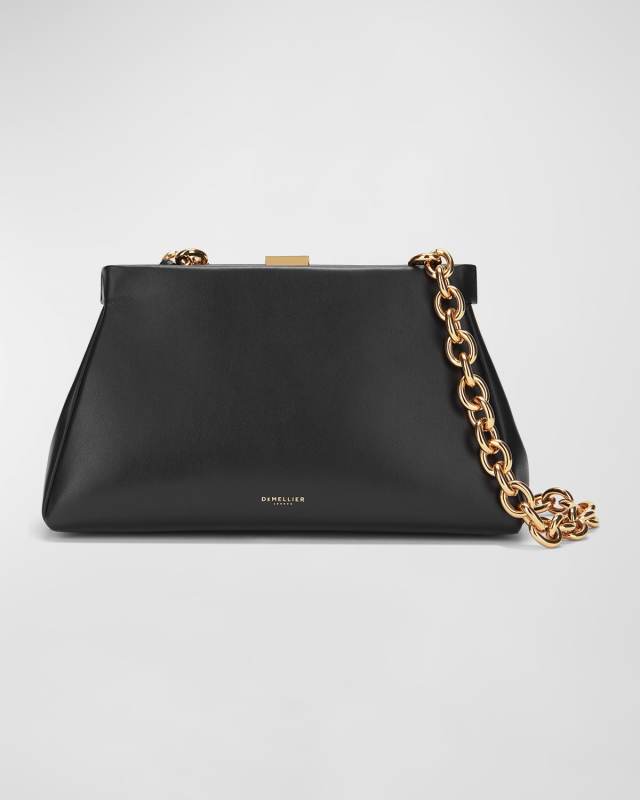 Cannes Leather Chain Shoulder Bag