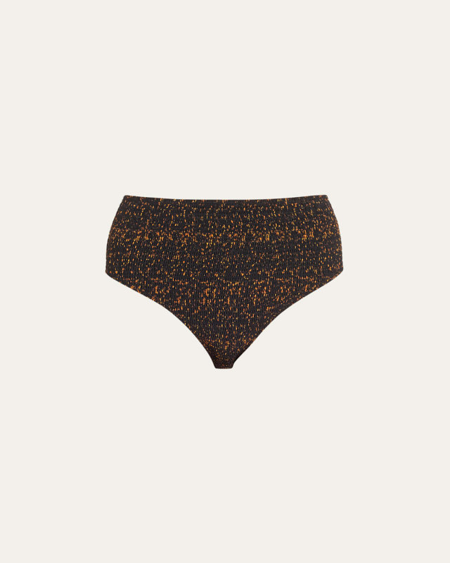 Smocked Tortoiseshell Bikini Bottoms