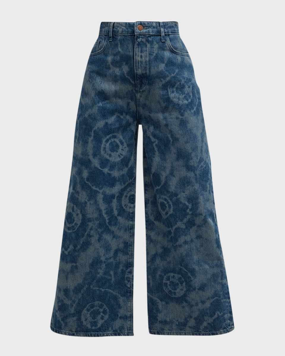 Ms Bardot High-Rise Cropped Wide-Leg Jeans