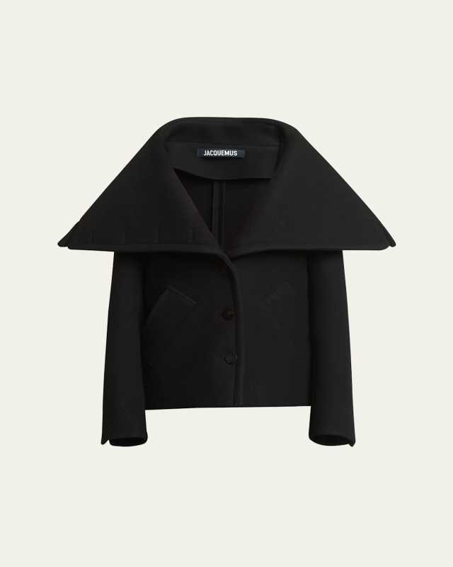 Caruso Wide Collar Belted Wool Coat