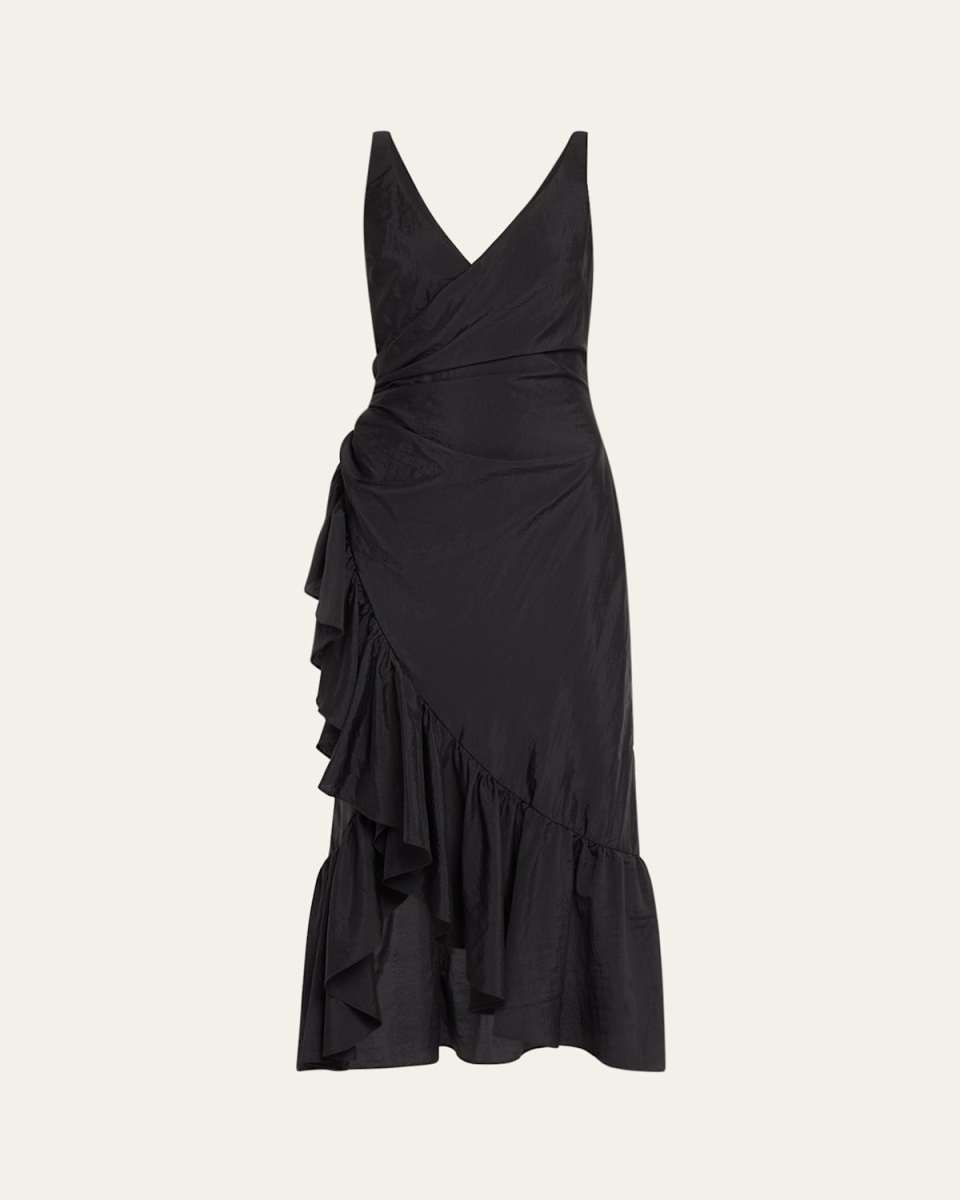 Mimi Sleeveless Midi Wrap Dress