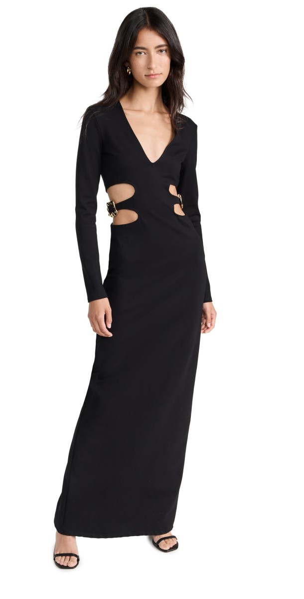 STAUD Chantal Dress Black