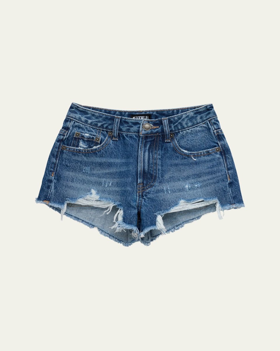 Girl's Tween Malibu Distressed Shorts, Size S-