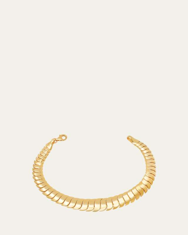 14K Yellow Gold Wide Cobra Bracelet
