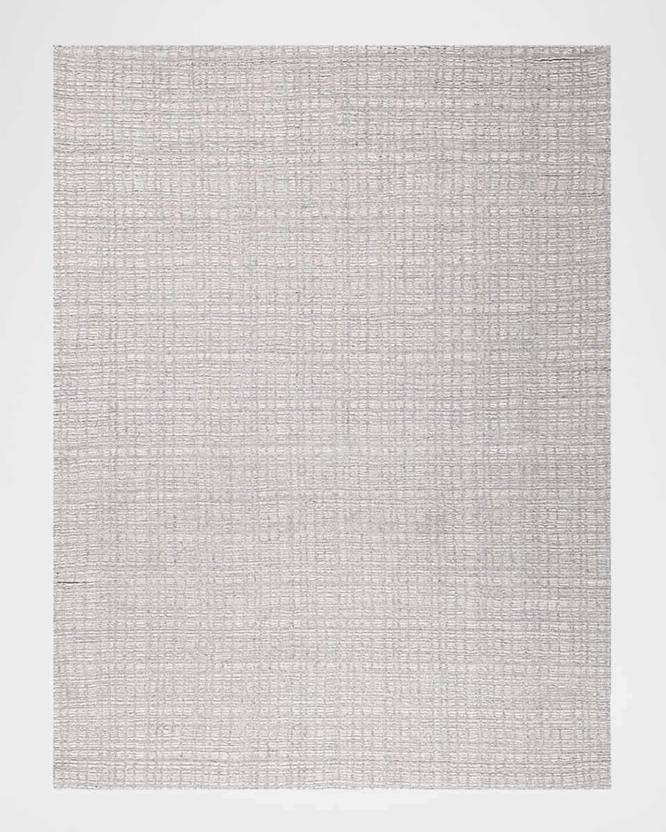 Alpine Hand-Loomed Silver & Ivory Rug, 6' x 9'
