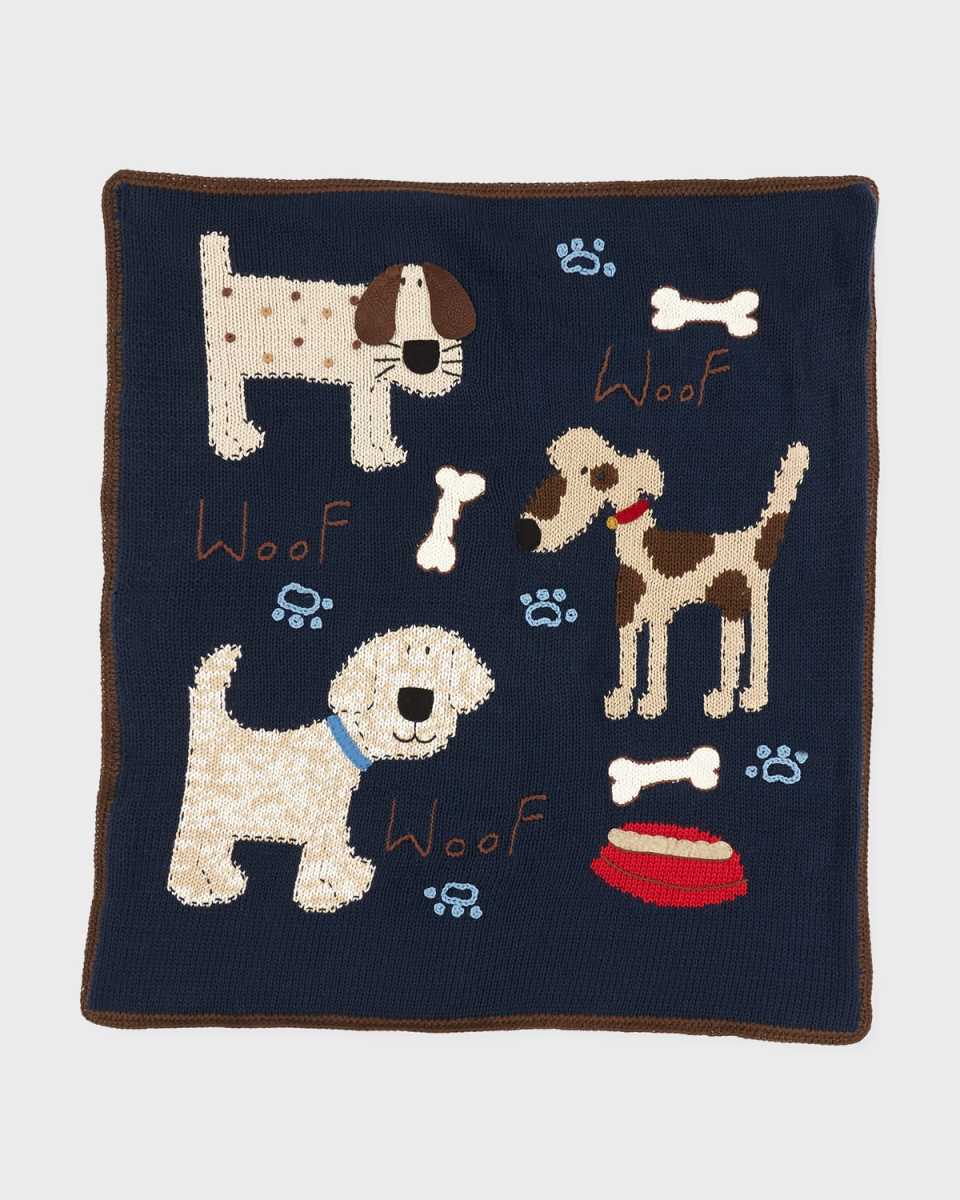 Kid's Woof Woof Knit Blanket