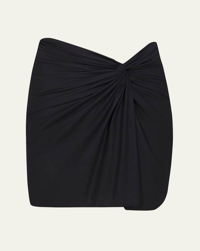 Karen Twist-Front Mini Skirt