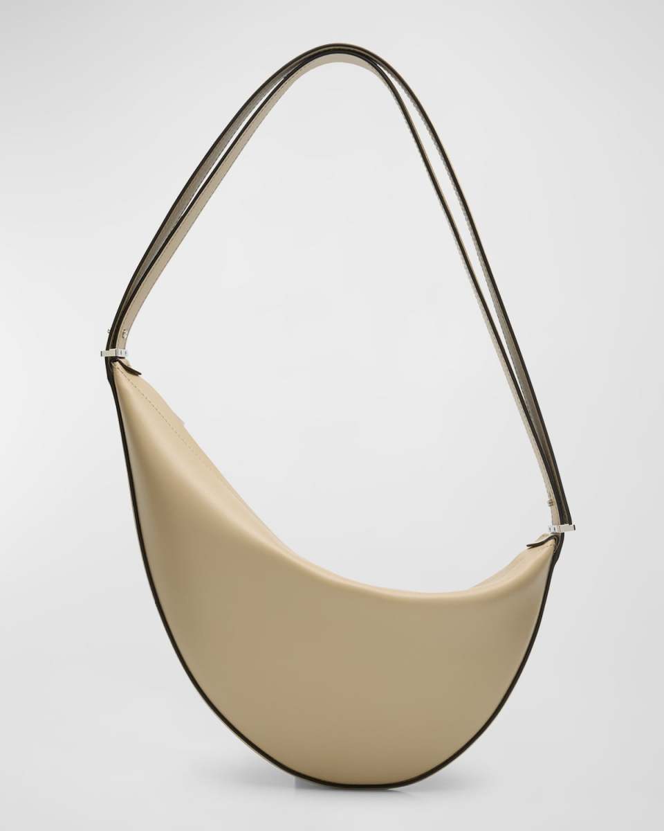 Scoop Zip Leather Shoulder Bag