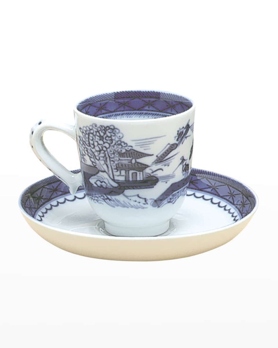 Blue Canton Demitasse Cup & Saucer