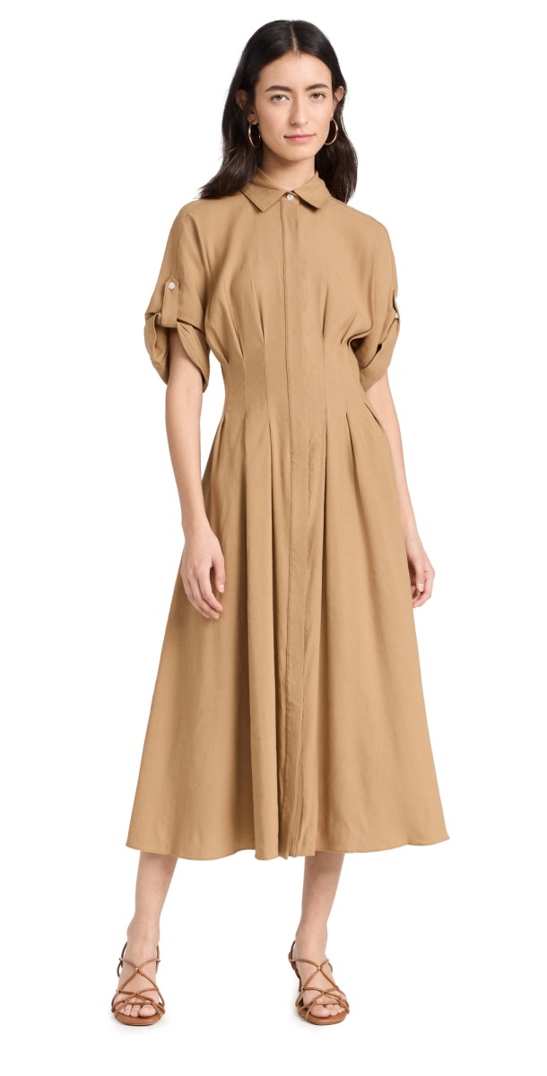 Veronica Beard Adavi Dress Desert Khaki