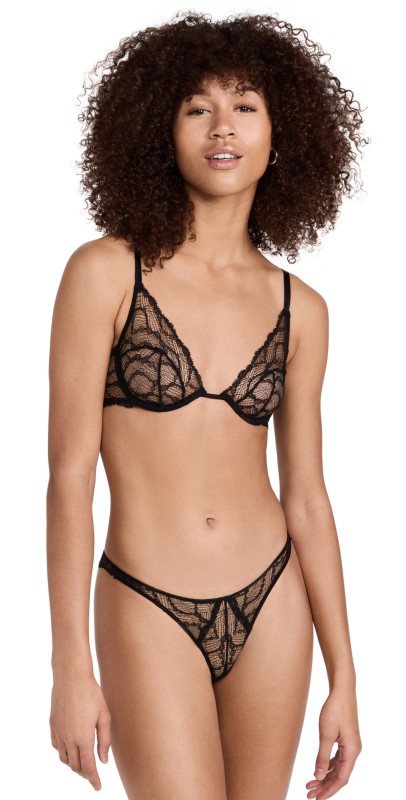 Kiki De Montparnasse Mon Cheri Demi Bra Black