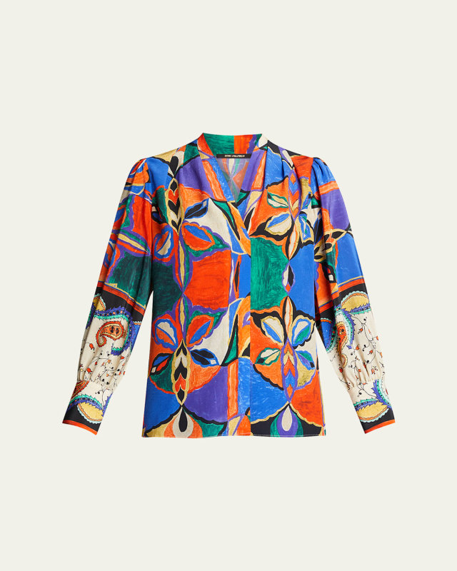 Jojo Printed Silk Blouse