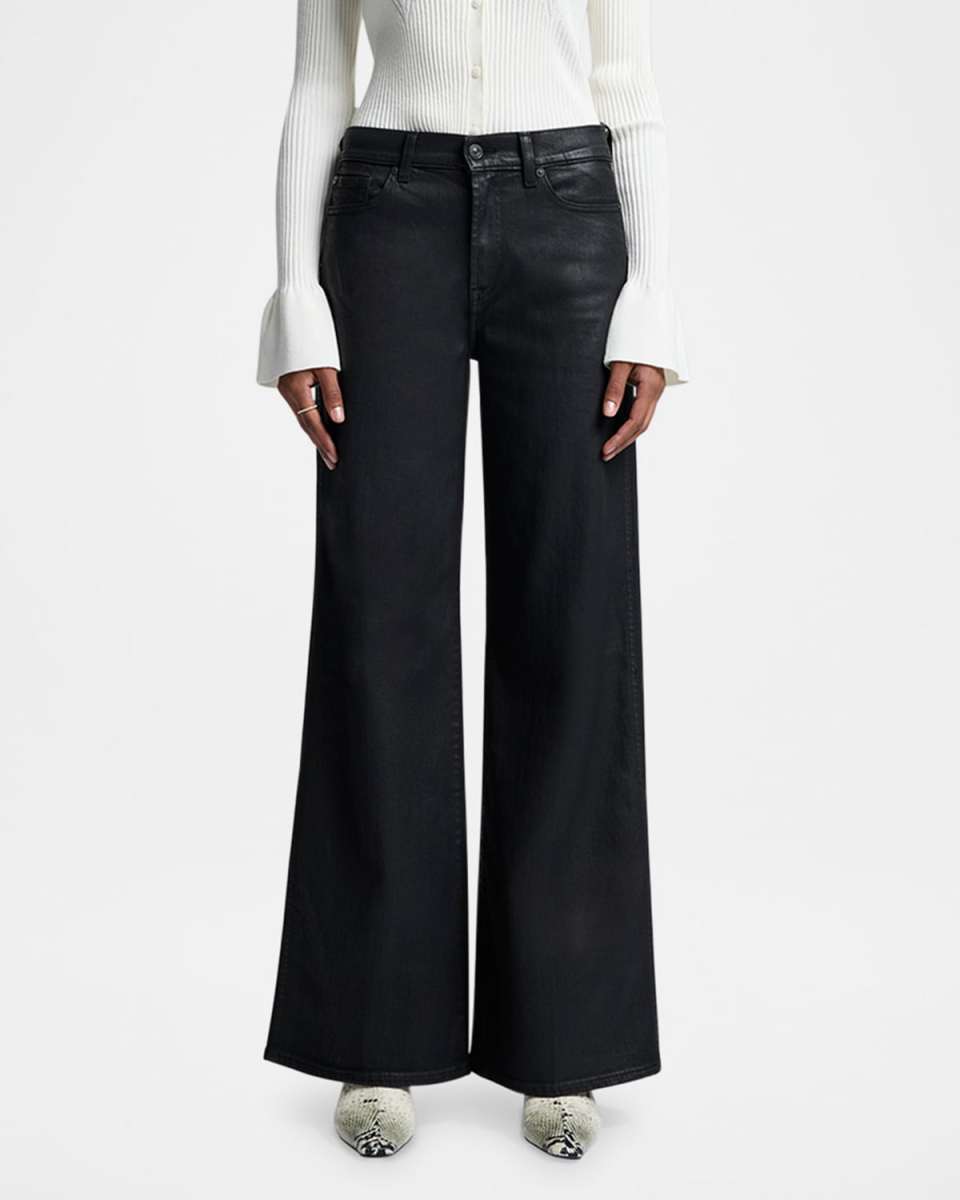Lotta Coated Wide-Leg Jeans