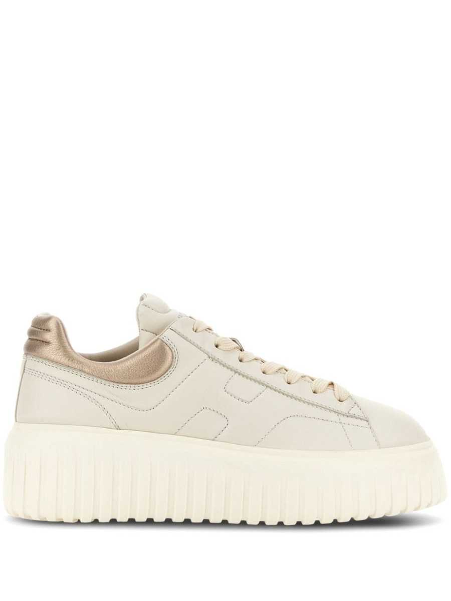 H-Stripes lace-up leather sneakers