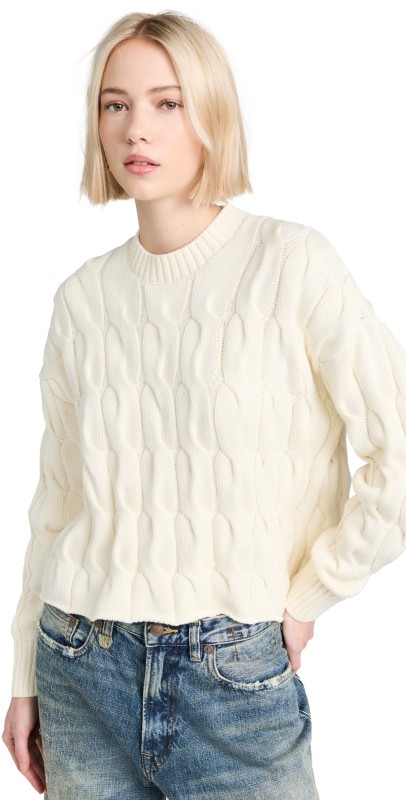 Pistola Denim Eva Sweater Ecru Cable